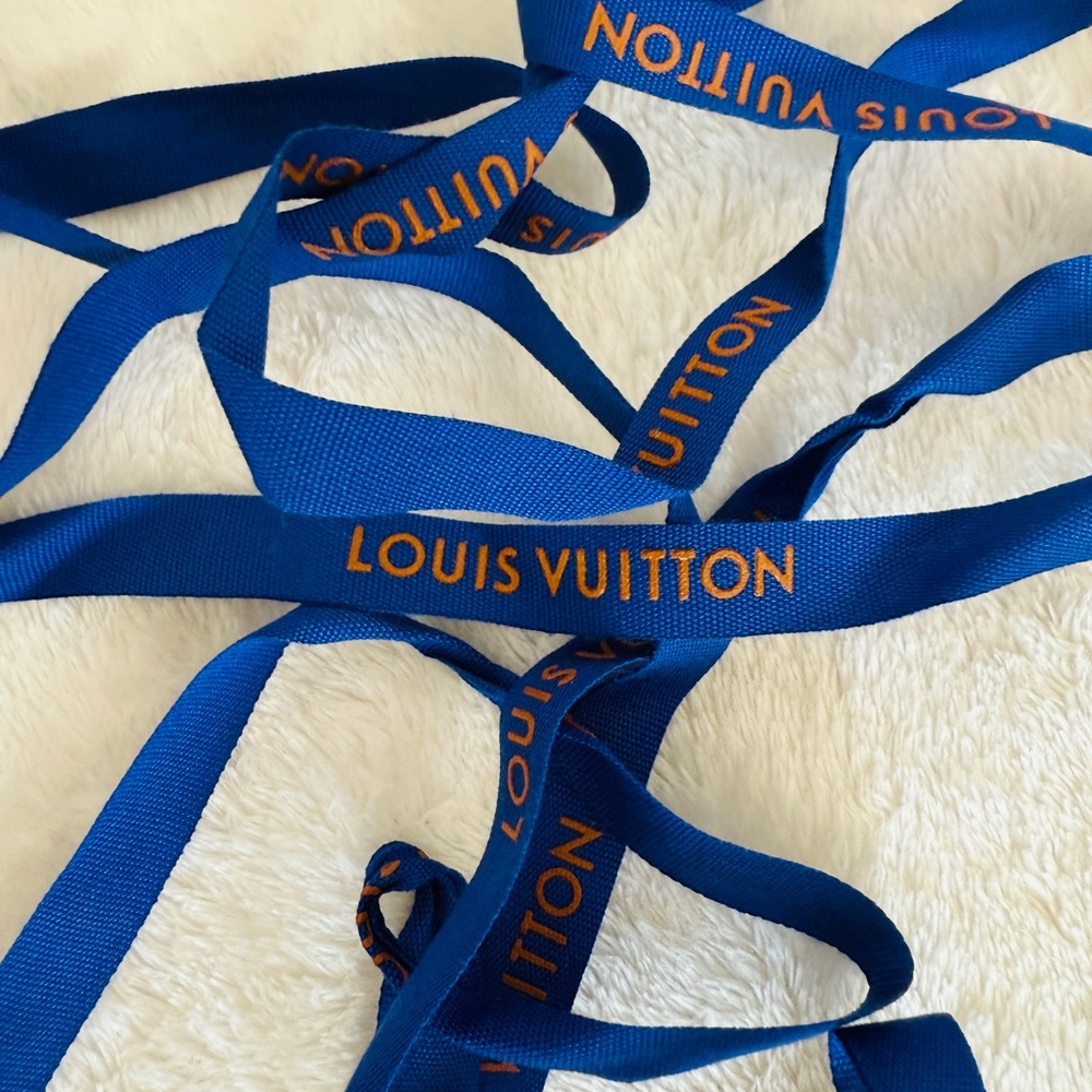 Louis Vuitton Royal Blue Ribbon with Orange Accents